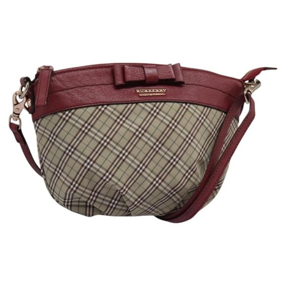 BURBERRY Nova Check Blue Label Shoulder Bag Canvas Beige - Picture 1 of 15